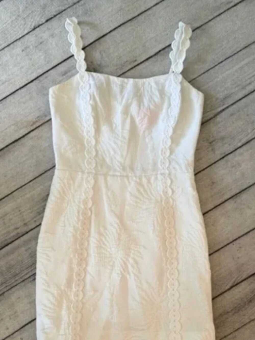 Lilly Pulitzer Jesse Jacquard Romper, White, Sz. 00/000 STAINS